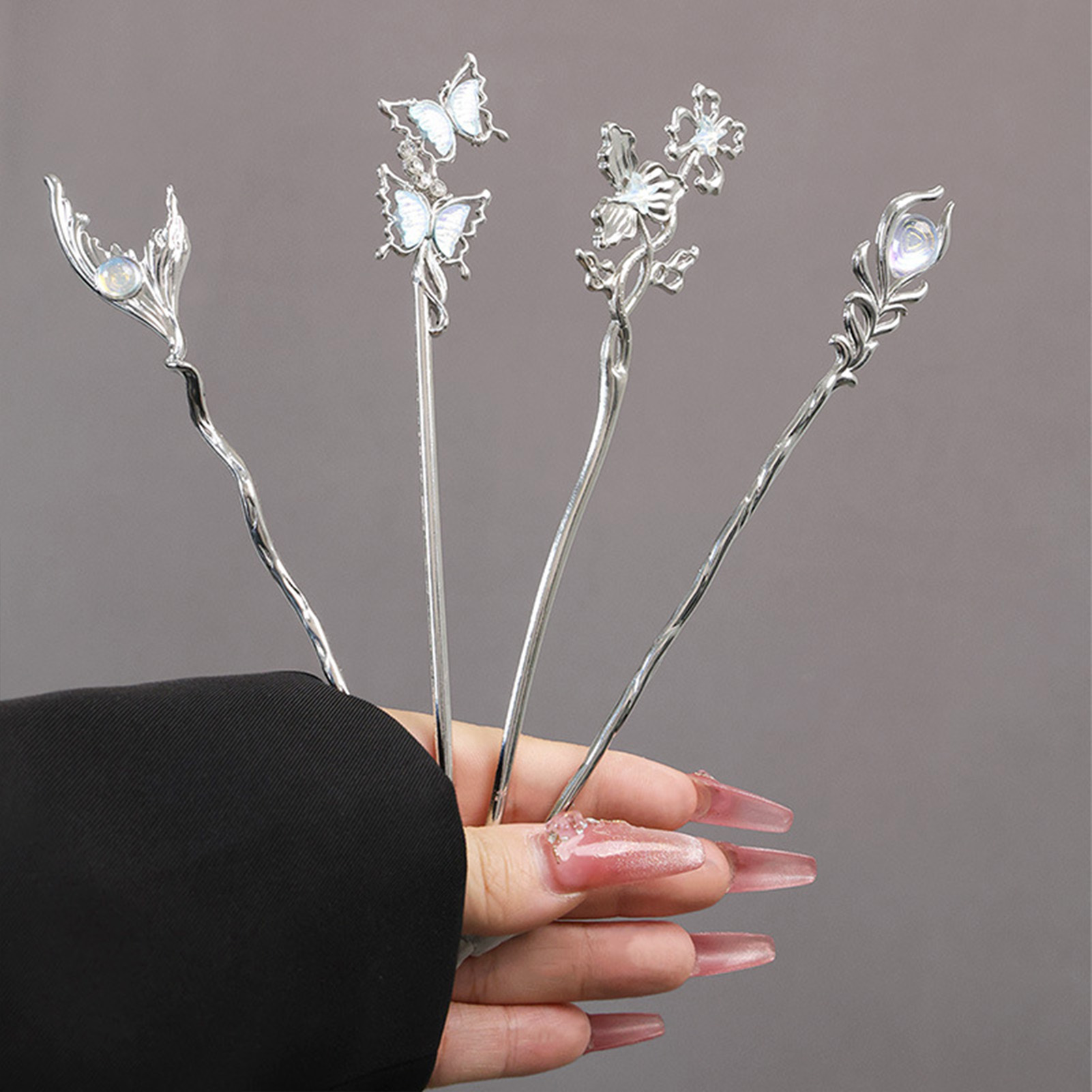 Pearl Hair Pin - Bastões de cabelo de liga de