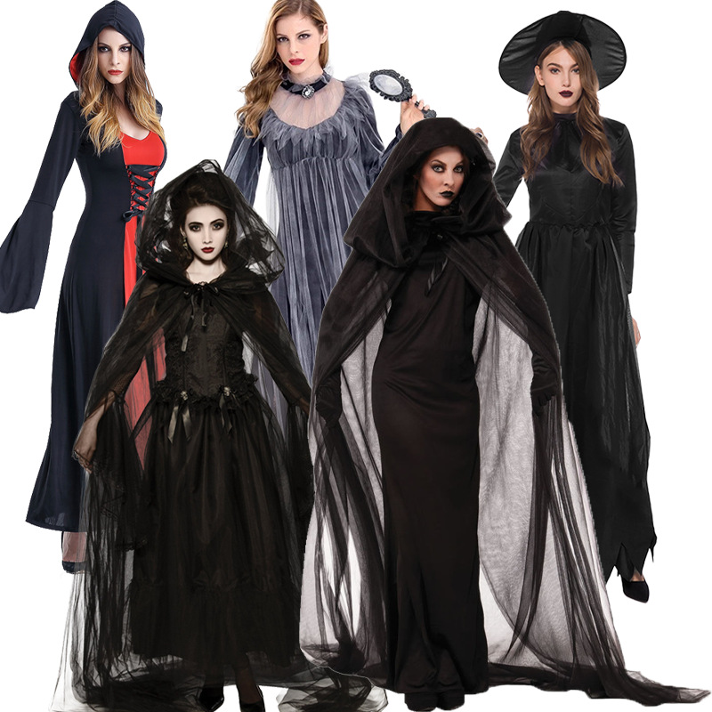 Women'S Vampire Accessories - Fantasia de Halloween para Mulheres, Vestido