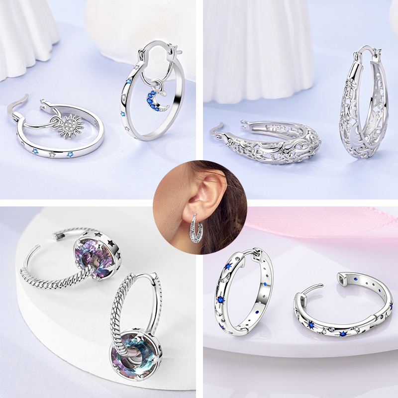 Women'S Accessories Jewelry Sale - Brincos de Argola em Prata Esterlina