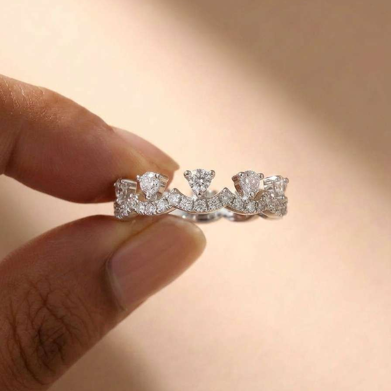 Women'S Accessories Jewelry Sale - Anel Exquisito de Zircônia em Prata