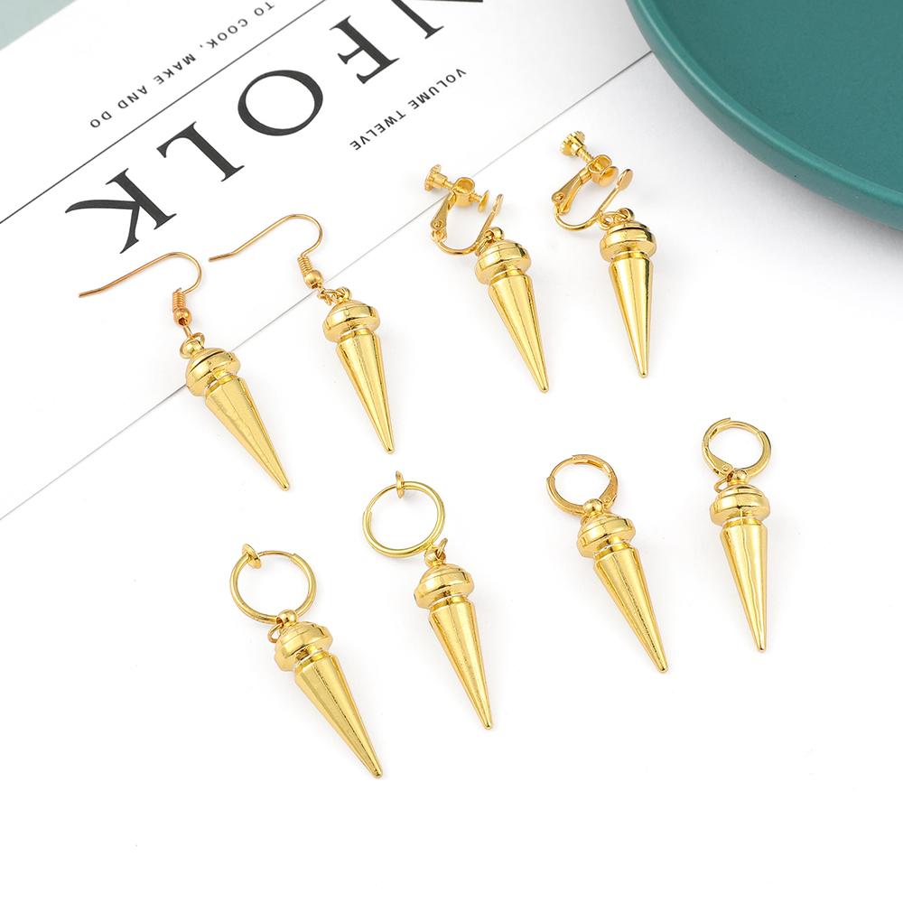 Women Accessories Trending - Brinco Minimalista Dourado de Anime da