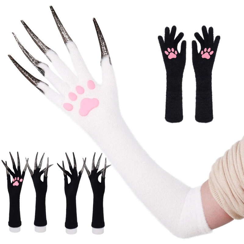 Women'S Vampire Accessories - Luvas Longas Góticas de Halloween com