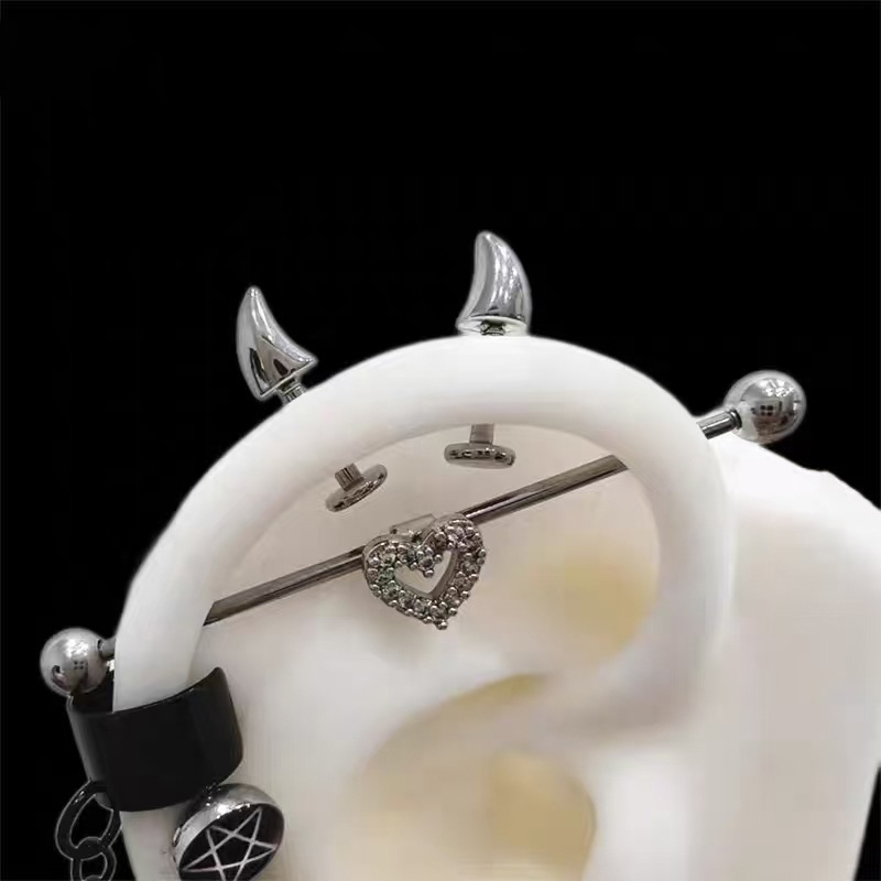 Brinco de piercing com chifres - Women'S Accessories Jewelry Sale avaliação e preço