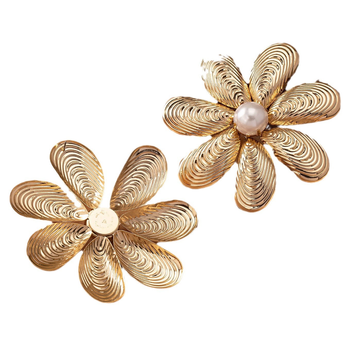 Grande flor de metal brincos p - Women'S Accessories Jewelry Sale avaliação e preço