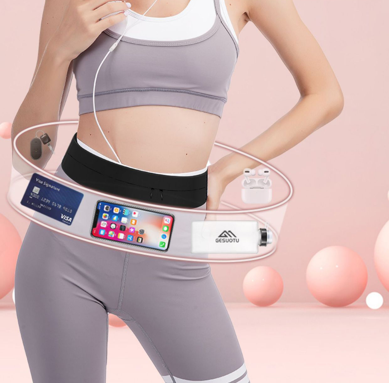 Correndo cinto saco da cintura - Women'S Running Accessories avaliação e preço