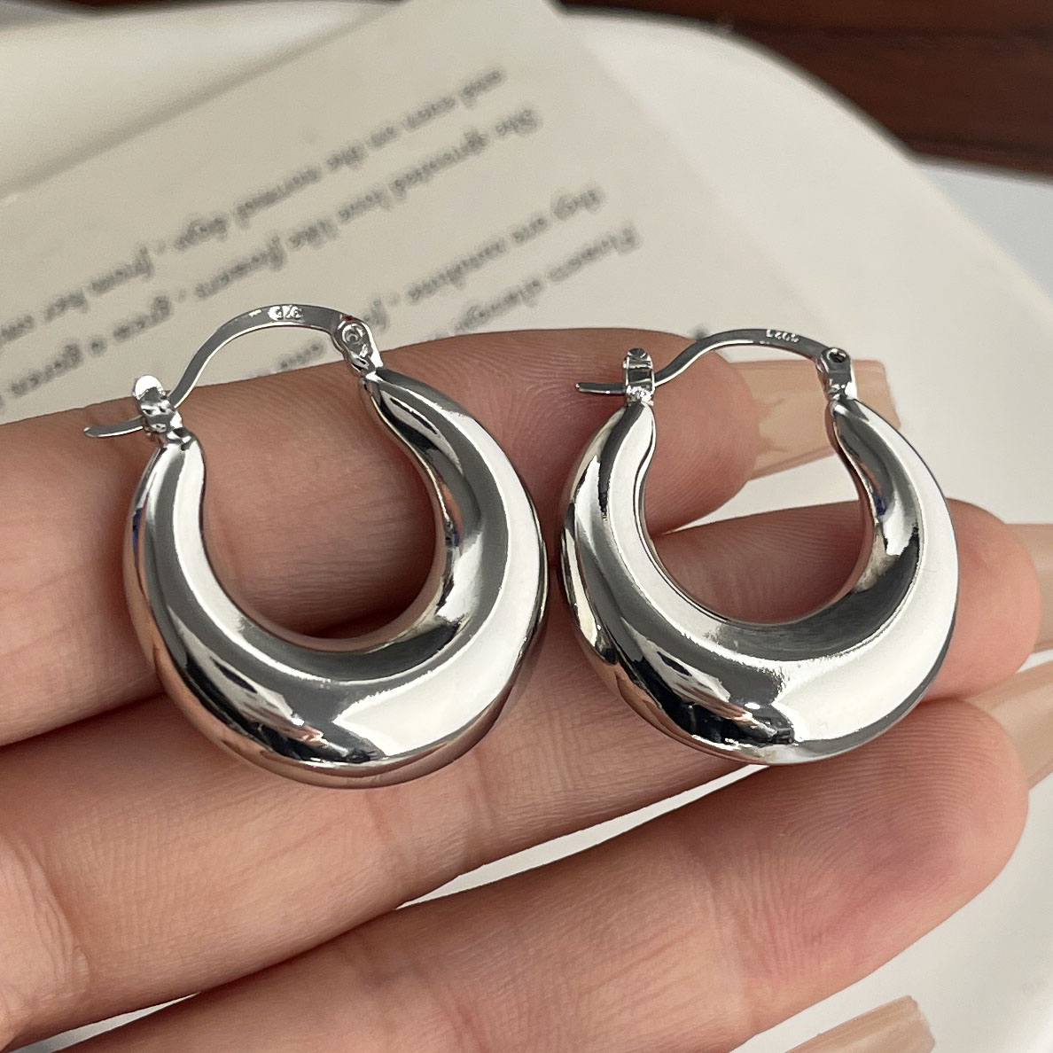 925 prata esterlina vintage br - Statement Earrings Oversized avaliação e preço
