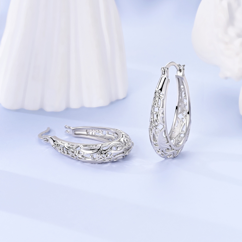 Brincos de Argola em Prata Est - Women'S Accessories Jewelry Sale avaliação e preço
