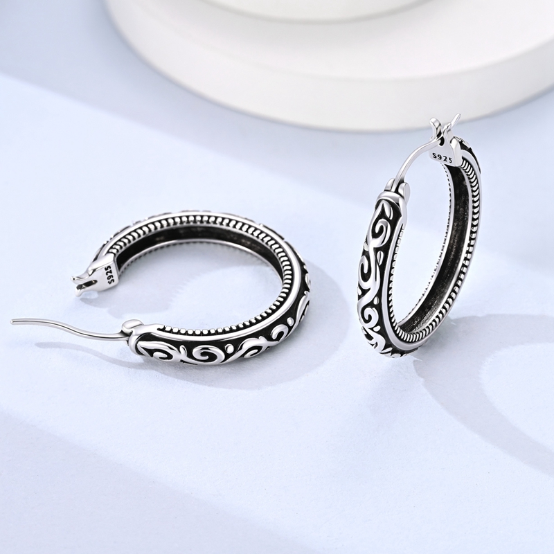 Brincos de prata esterlina 925 - Statement Earrings Oversized avaliação e preço