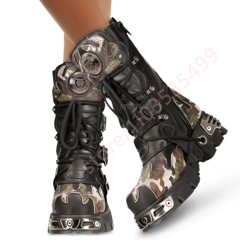 Punk rock camuflagem fivela de - Women'S Accessories Trends 2025 avaliação e preço