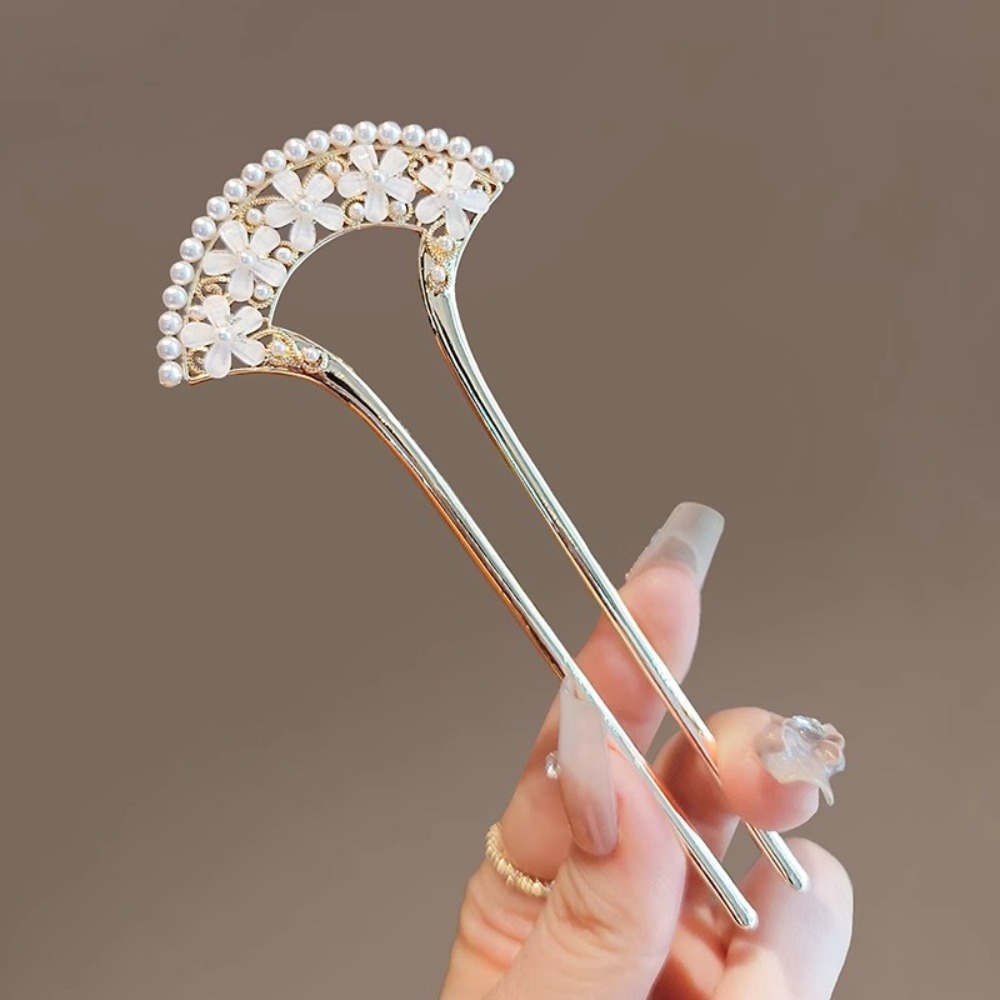 1pc requintado moda elegante v - Pearl Hair Pin avaliação e preço
