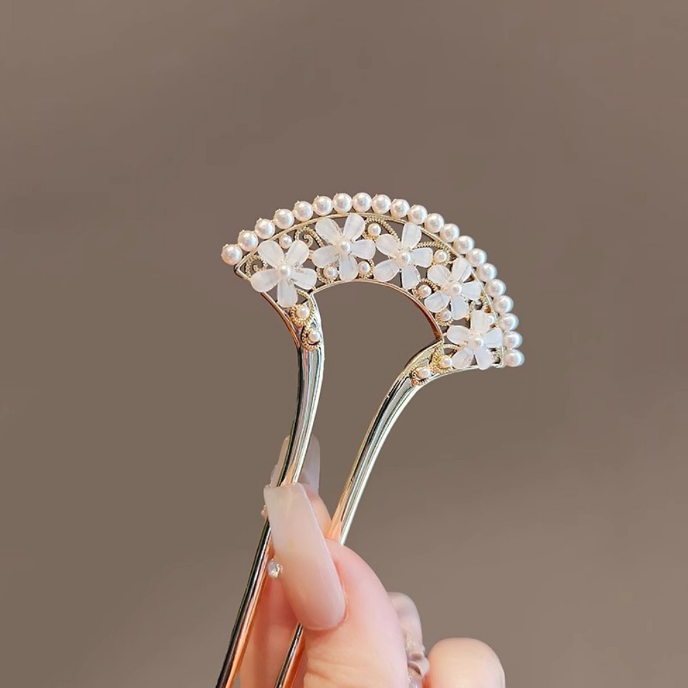 1pc requintado moda elegante v - Pearl Hair Pin avaliação e preço