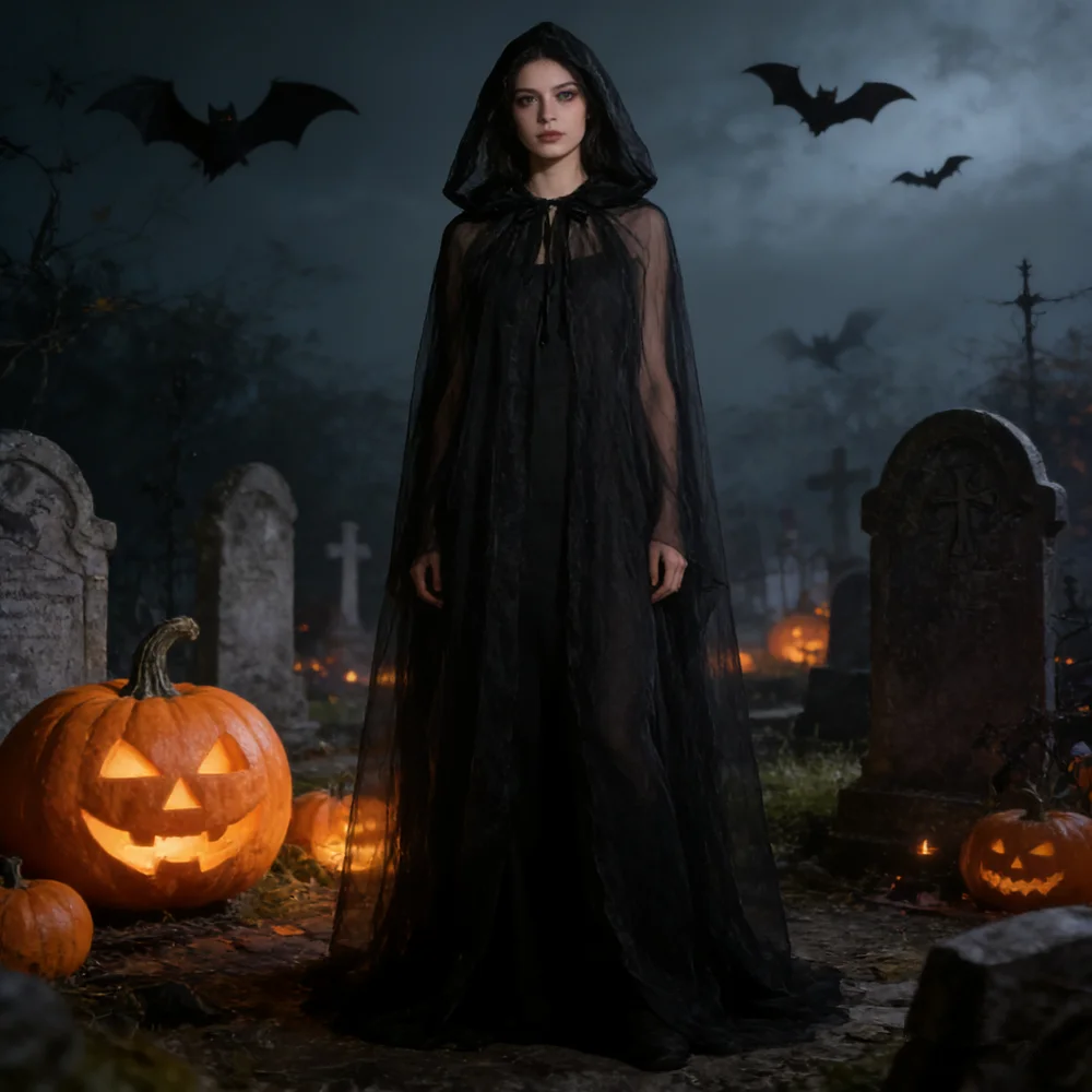 Capa Preta de Noiva, Manto de  - Women'S Vampire Accessories avaliação e preço