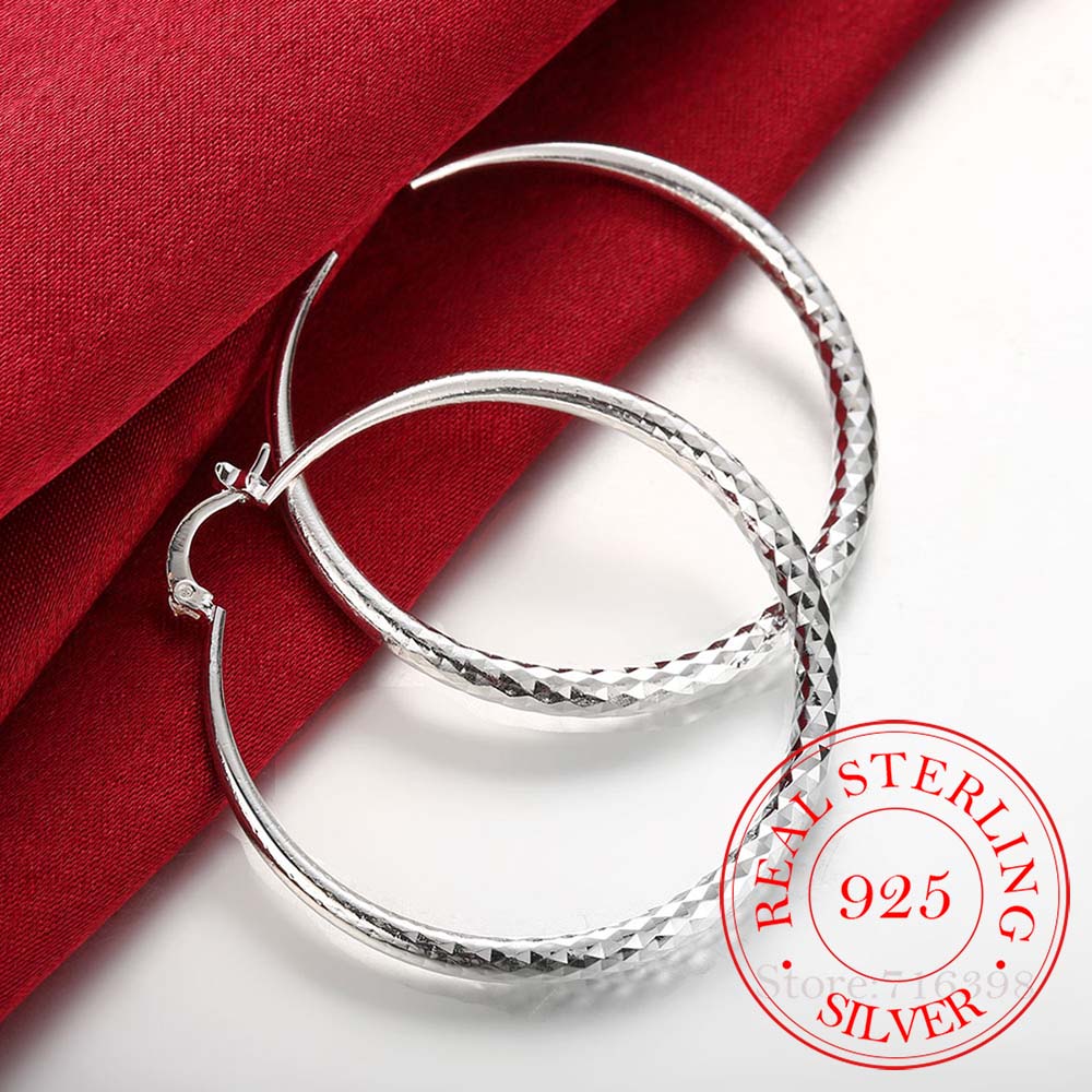 925 brincos redondos de prata  - Statement Earrings Oversized avaliação e preço