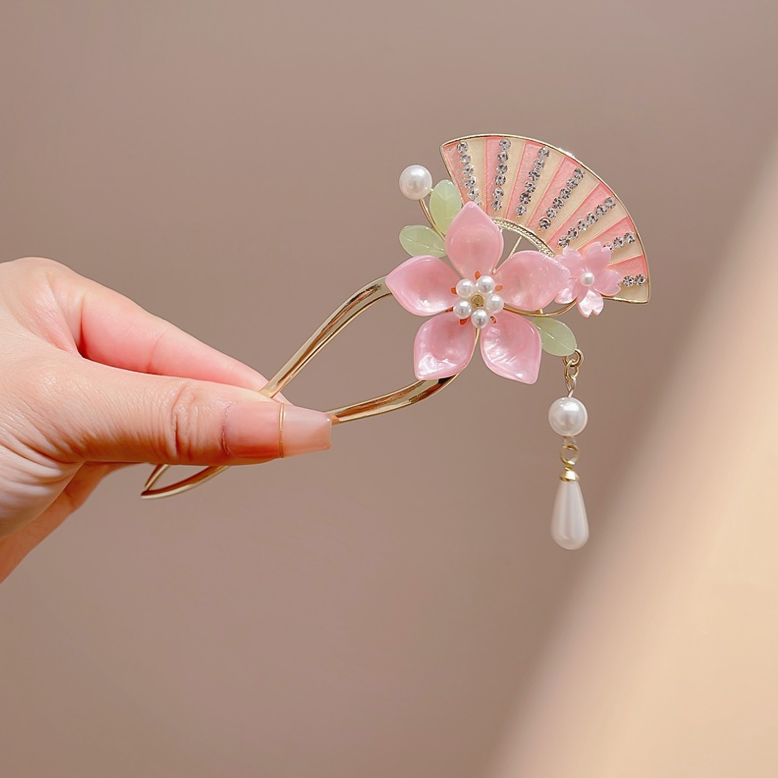 Elegante rosa flor pino de cab - Pearl Hair Pin avaliação e preço